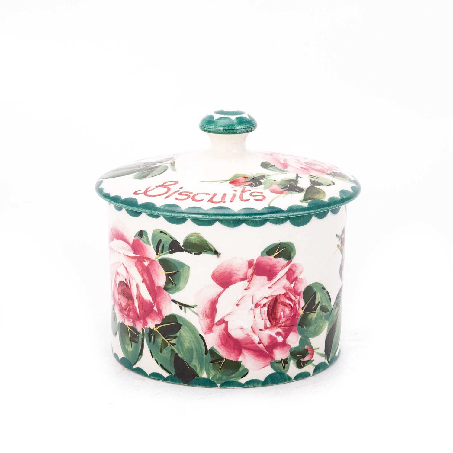 Lot 70 - A WEMYSS WARE 'BISCUITS' BOX AND COVER, EARLY 20TH CENTURY