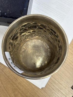Lot 341 - A NORWEGIAN SILVER BEAKER, LATE 17TH CENTURY