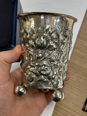 Lot 341 - A NORWEGIAN SILVER BEAKER, LATE 17TH CENTURY