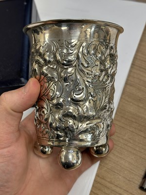 Lot 341 - A NORWEGIAN SILVER BEAKER, LATE 17TH CENTURY