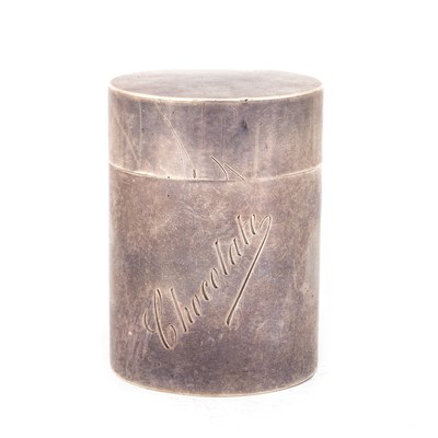 Lot 275 - AN EDWARDIAN SILVER CHOCOLATE BOX