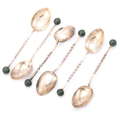 Lot 293 - A SET OF SIX GEORGE V SILVER SPOONS