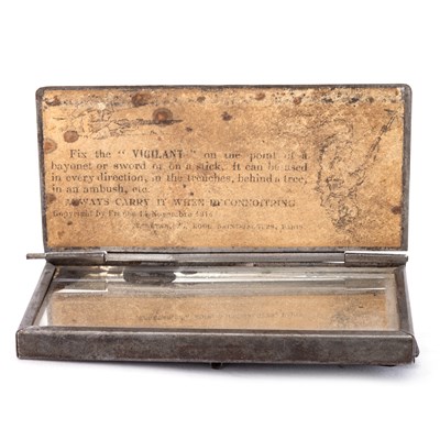 Lot 10 - A WW1 P13 BAYONET WITH A 'VIGILANT' PERISCOPE TRENCH MIRROR