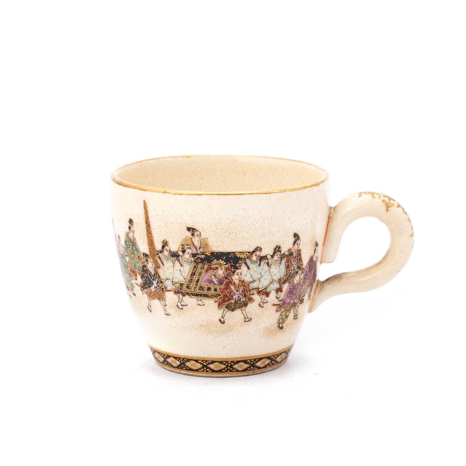 Lot 101 - A JAPANESE SATSUMA CUP, MEIJI PERIOD