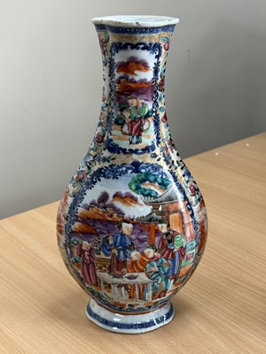 Lot 129 - A PAIR OF 18TH CENTURY CHINESE MANDARIN PATTERN VASES