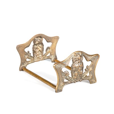 Lot 250 - AN ART NOUVEAU BRONZE EXPANDABLE BOOK SLIDE