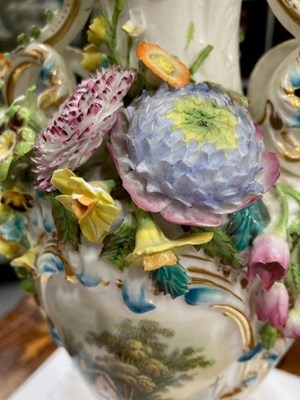 Lot 45 - A MINTON PORCELAIN GARNITURE, CIRCA 1830