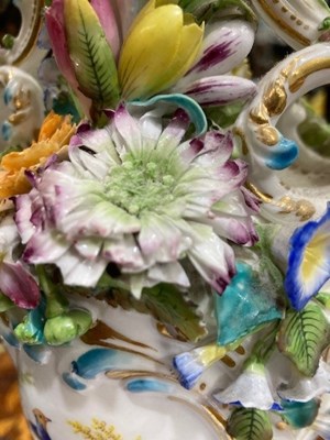 Lot 45 - A MINTON PORCELAIN GARNITURE, CIRCA 1830