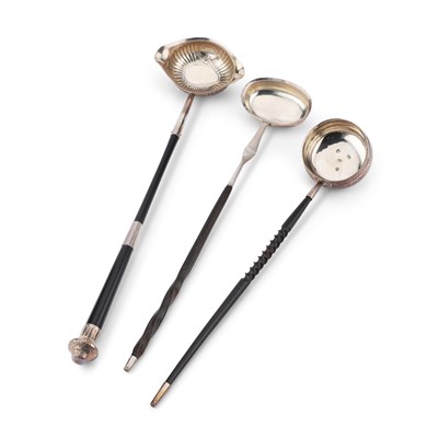 Lot 243 - A GEORGE I SILVER TODDY LADLE
