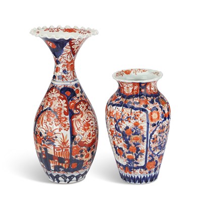 Lot 78 - TWO JAPANESE IMARI VASES
