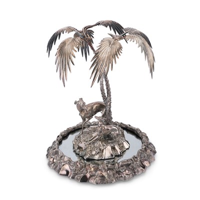 Lot 225 - A VICTORIAN SILVER-PLATED CENTREPIECE