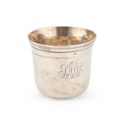 Lot 287 - AN EARLY 19TH CENTURY FRENCH SILVER BEAKER