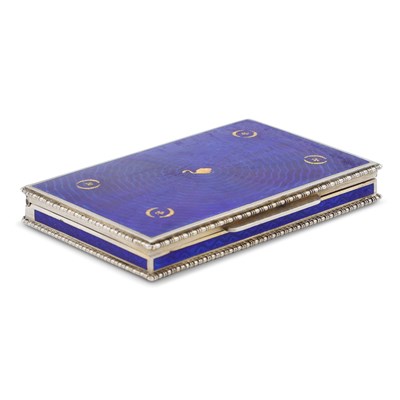 Lot 304 - AN AUSTRIAN 935 STANDARD PARCEL-GILT SILVER AND ENAMEL CIGARETTE CASE