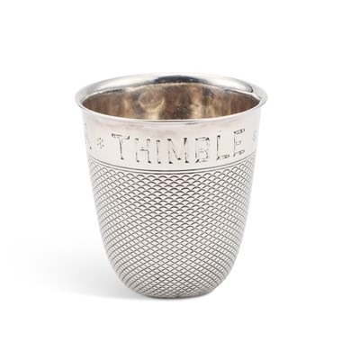 Lot 378 - AN EDWARDIAN SILVER NOVELTY SPIRIT CUP