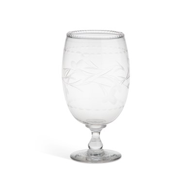 Lot 27 - A GLASS CELERY VASE, LATE 19TH/EARLY 20TH CENTURY