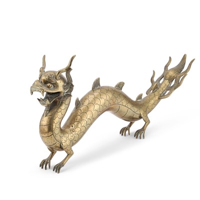 Lot 186 - A 19TH CENTURY CHINESE BRASS CHIMERA