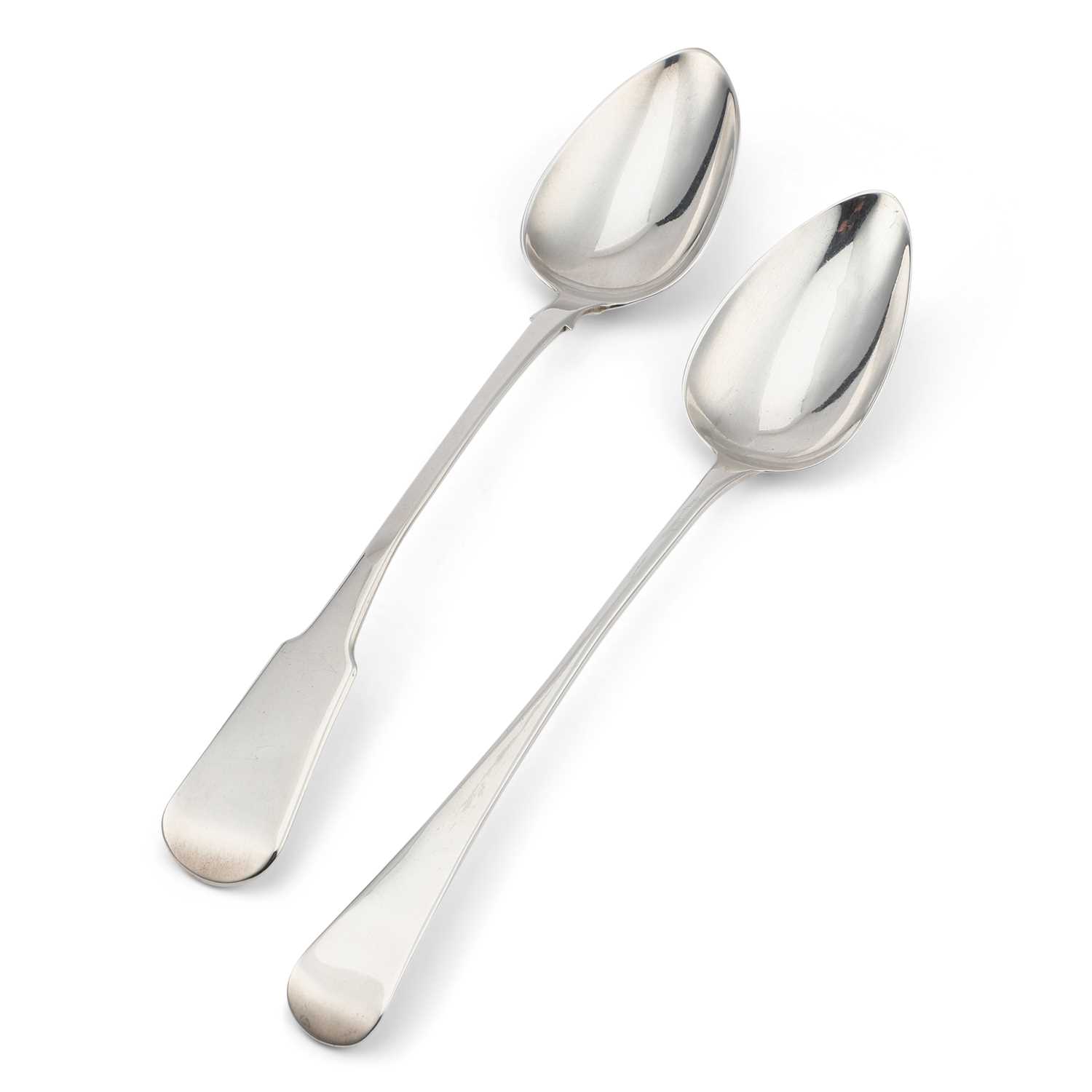 Lot 300 - A GEORGE III SILVER BASTING SPOON
