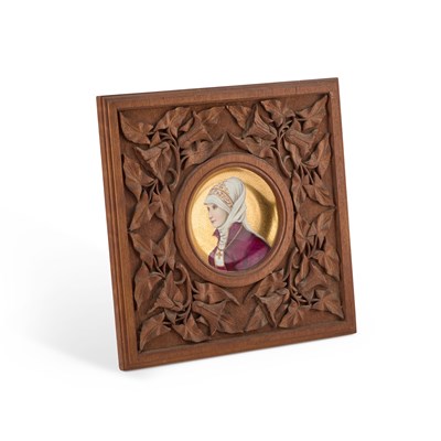 Lot 71 - A CONTINENTAL PAINTED PORCELAIN PLAQUE