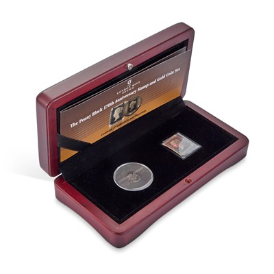 Lot 13 - THE LONDON MINT OFFICE, THE PENNY BLACK 170TH ANNIVERSARY STAMP AND GOLD COIN SET