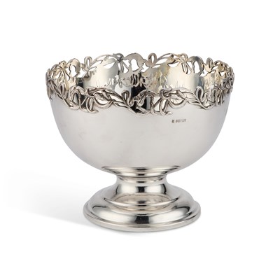 Lot 301 - AN ART NOUVEAU SILVER ROSE BOWL