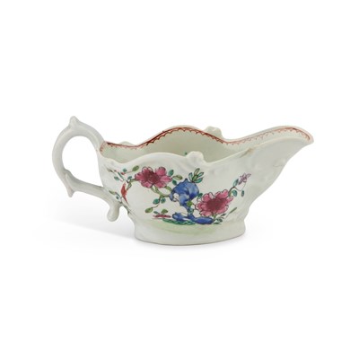 Lot 58 - A LIVERPOOL (CHAFFERS) CREAMBOAT, CIRCA 1760