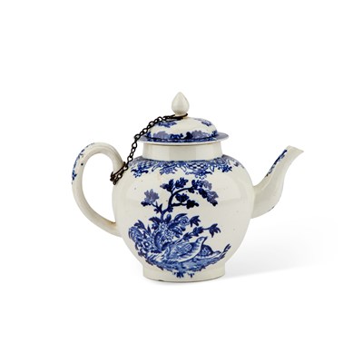 Lot 61 - A LIVERPOOL (SETH PENNINGTON) TEAPOT, CIRCA 1780-90