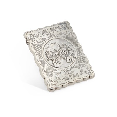 Lot 333 - AN EDWARDIAN SILVER CARD CASE