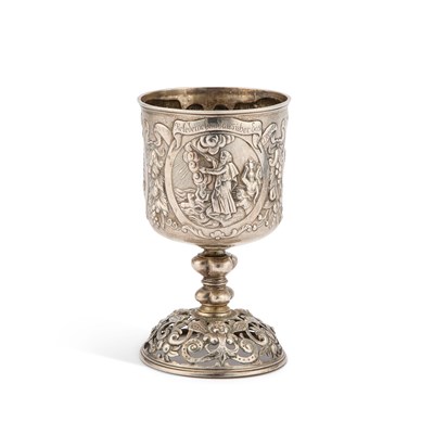 Lot 246 - A GERMAN SILVER GOBLET