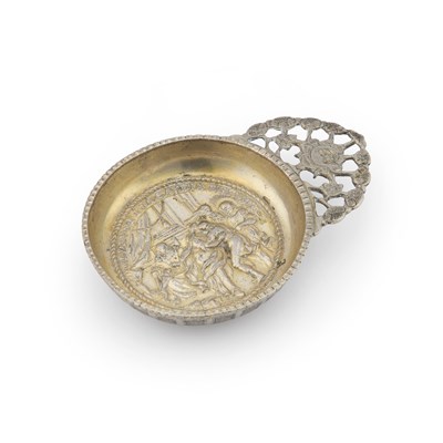 Lot 204 - AN UNMARKED SILVER WINE TASTER, POSSIBLY RUSSIAN