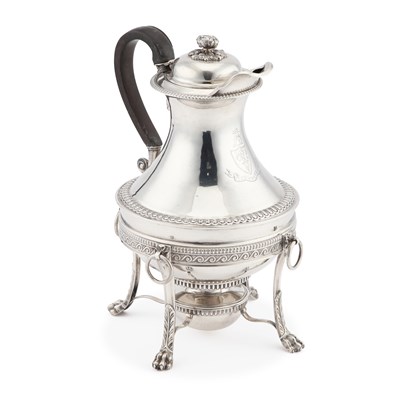 Lot 423 - A GEORGE III SILVER COFFEE BIGGIN