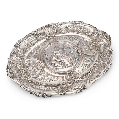 Lot 168 - A LARGE 19TH CENTURY ELECTROTYPE SIDEBOARD DISH