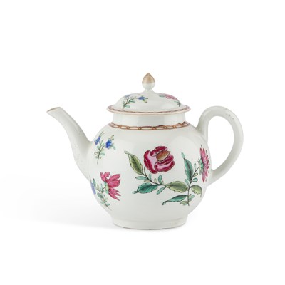 Lot 39 - A LIVERPOOL (PHILIP CHRISTIAN) TEAPOT, CIRCA 1770