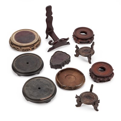 Lot 135 - A GROUP OF CHINESE WOODEN STANDS
