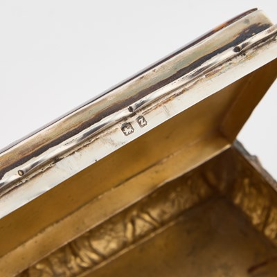 Lot 421 - A VICTORIAN SILVER AND TORTOISESHELL JEWELLERY CASKET