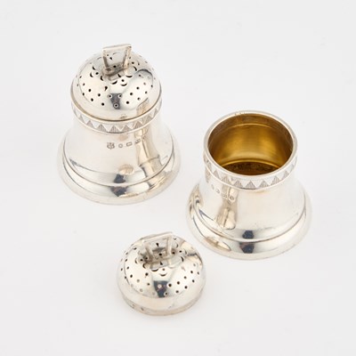 Lot 382 - A PAIR OF VICTORIAN SILVER NOVELTY PEPPER POTS