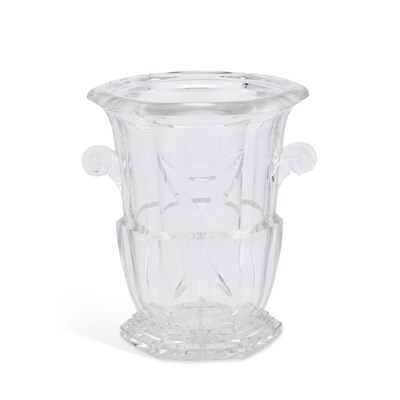 Lot 28 - A LARGE 20TH CENTURY FRENCH CUT-GLASS VASE