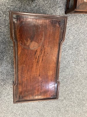 Lot 763 - THREE CHINESE HARDWOOD STANDS