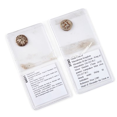 Lot 31 - ALEXANDER III, (KING OF MACEDONIA 336-323 A.D.), TWO SILVER DRACHMS
