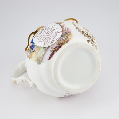 Lot 95 - AN ENGLISH PORCELAIN 'FARMERS ARMS' JUG, PROBABLY COALPORT, DATED 1839