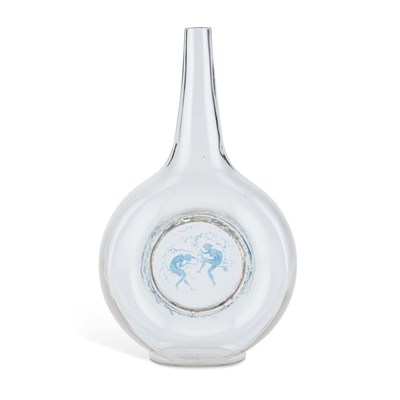Lot 78 - RENÉ LALIQUE (FRENCH, 1860-1945), A 'DEUX DANSEUSES' CARAFE, DESIGNED 1913