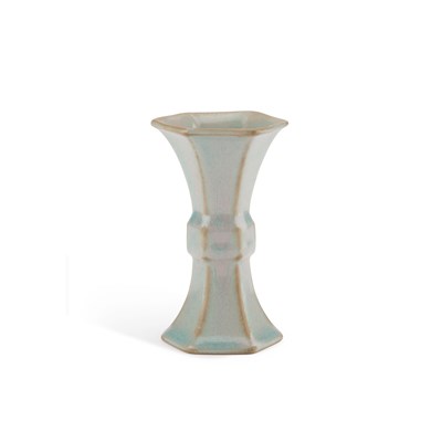 Lot 180 - A CHINESE CELADON-GROUND VASE, GU