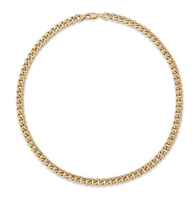 Lot 1568 - A CUBAN LINK CHAIN NECKLACE