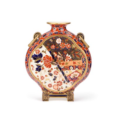 Lot 39 - A LARGE RIDGWAYS 'JAPANESQUE' MOON FLASK, LATE 19TH CENTURY