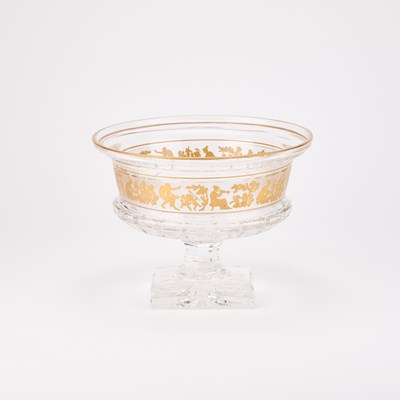 Lot 27 - A VAL ST LAMBERT PEDESTAL BOWL