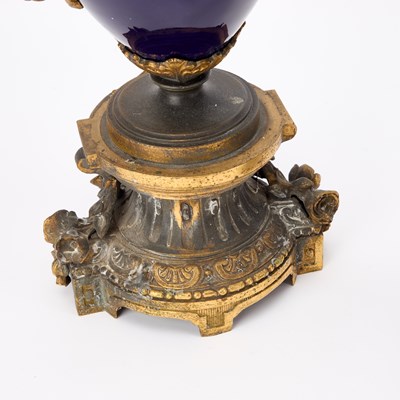 Lot 170 - A PAIR OF 19TH CENTURY FRENCH GILT-METAL AND PORCELAIN CANDELABRA