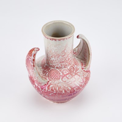 Lot 44 - A TWO-HANDLED LUSTRE VASE, POSSIBLY BY CLEMENT MASSIER, 1888