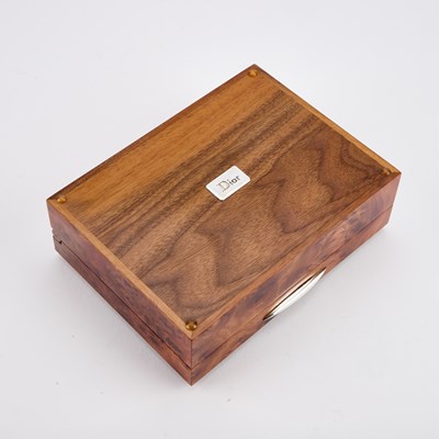 Lot 194 - AN ITALIAN DIOR SILVER-MOUNTED WALNUT BOX