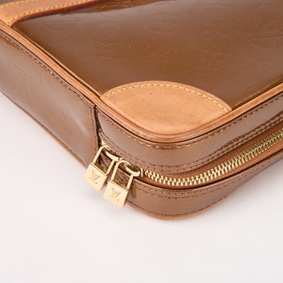 Lot 13 - A LOUIS VUITTON BRONZE MONOGRAM VERNIS VANDAM BRIEFCASE