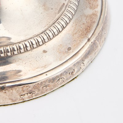 Lot 215 - A SET OF FOUR GEORGE III SILVER CANDLESTICKS