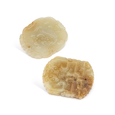 Lot 50 - TWO CHINESE JADE PENDANTS